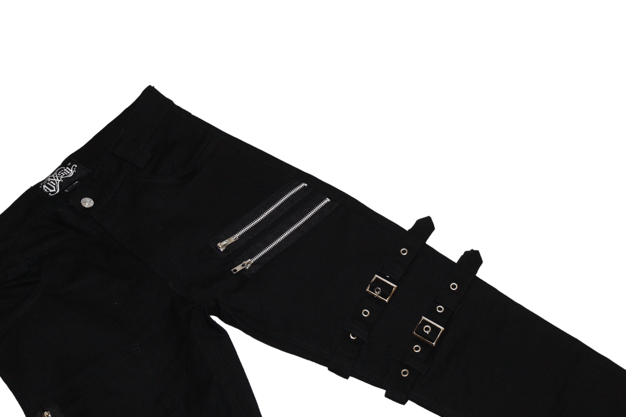 Hysteric Glamour 💥 Vixxsin Steampunk Bondage Black Stretch Pants Slim Fit Size US 32 / EU 48 - 8 Thumbnail