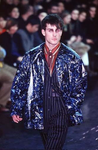 Yohji Yamamoto Yohji Yamamoto 97AW Pour Homme Bias Stripe Blazer Size US S / EU 44-46 / 1 - 3 Thumbnail