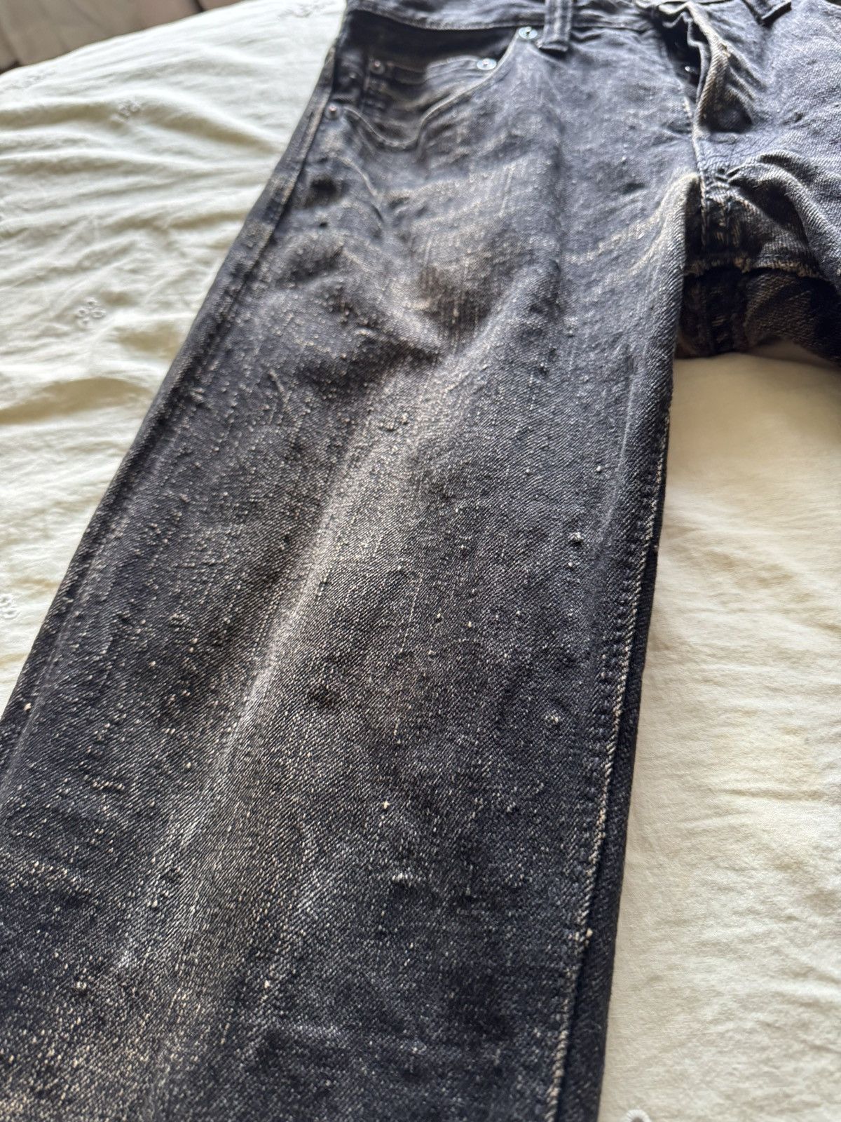 Pure Blue Japan PURE BLUE JAPAN TEA-CORE DYED BLACK DENIM TCD-003-BK - SZ 32 Size US 32 / EU 48 - 5 Thumbnail