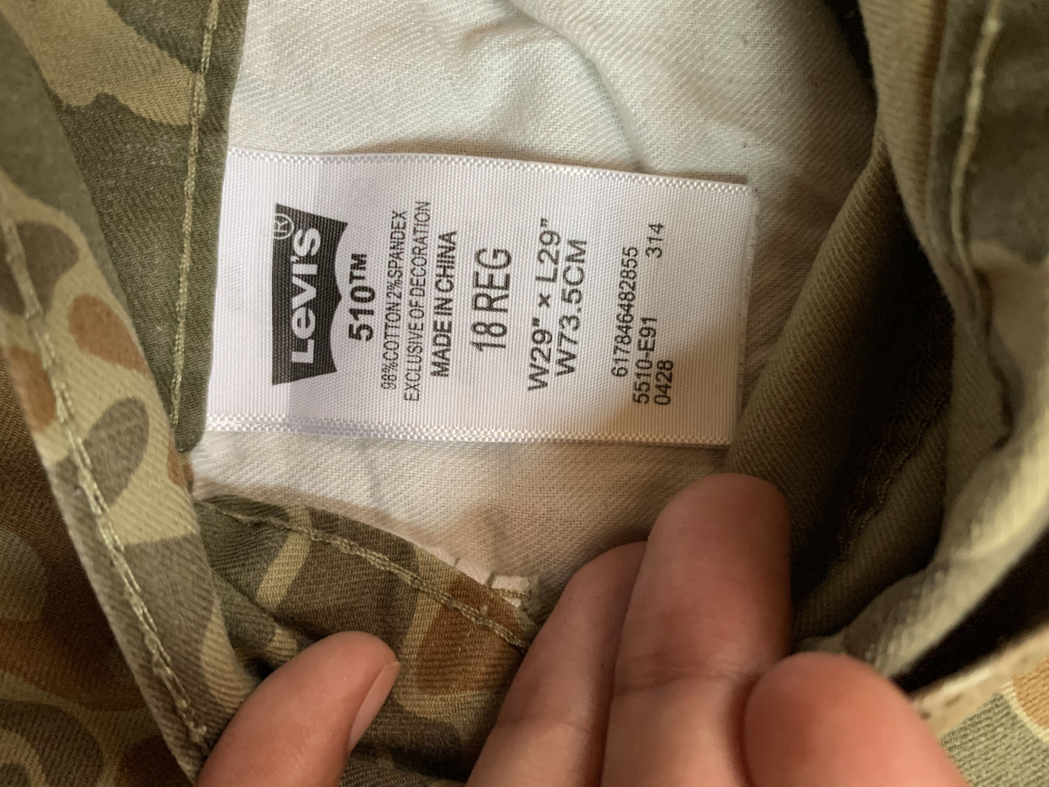 Levi's Levi’s 510 Skinny “Duck Camo” Size US 29 - 5 Thumbnail