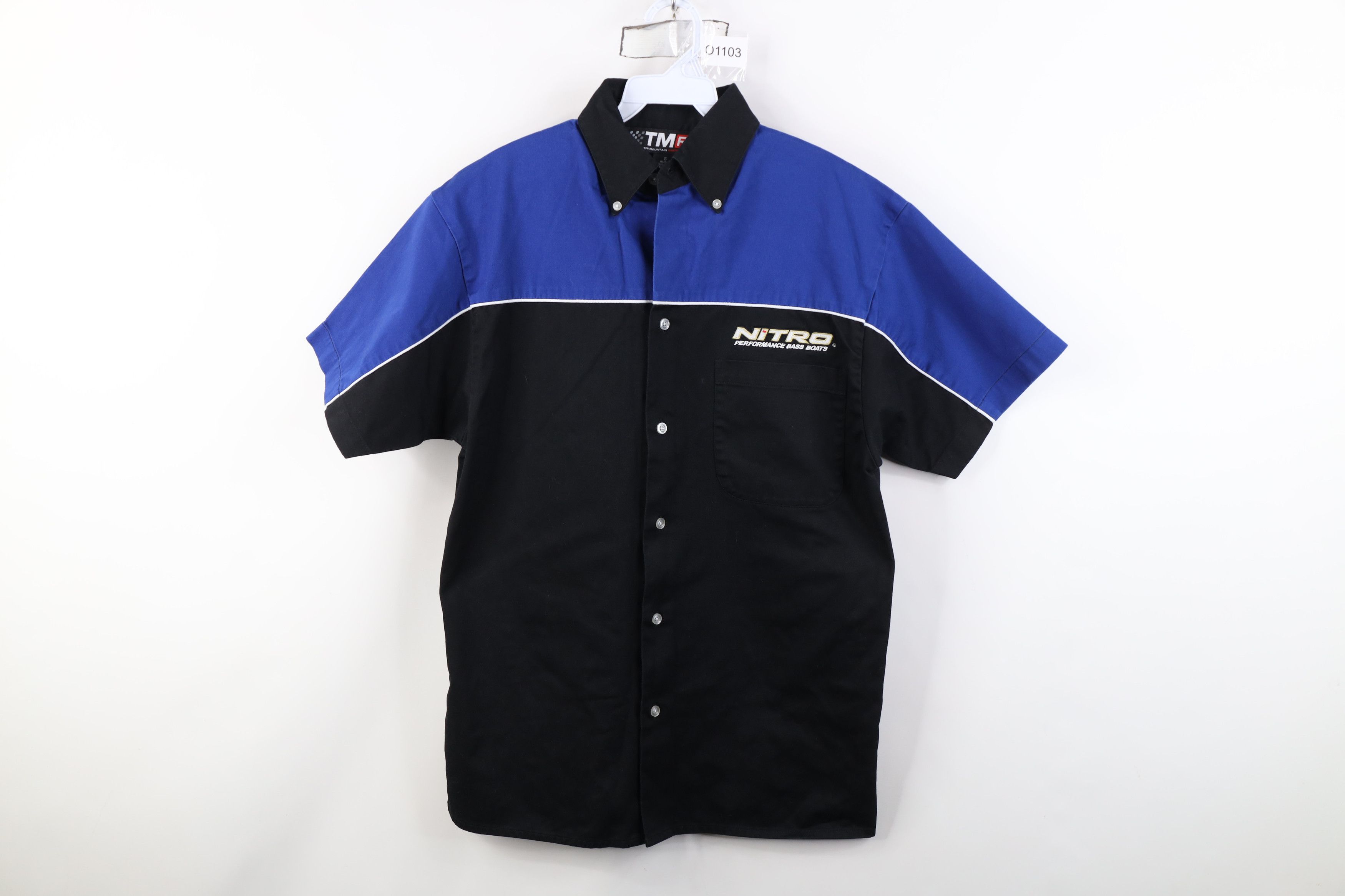 Vintage Nitro Performance Bass Boats Short Sleeve Button Down Shirt Size US S / EU 44-46 / 1 - 1 Thumbnail