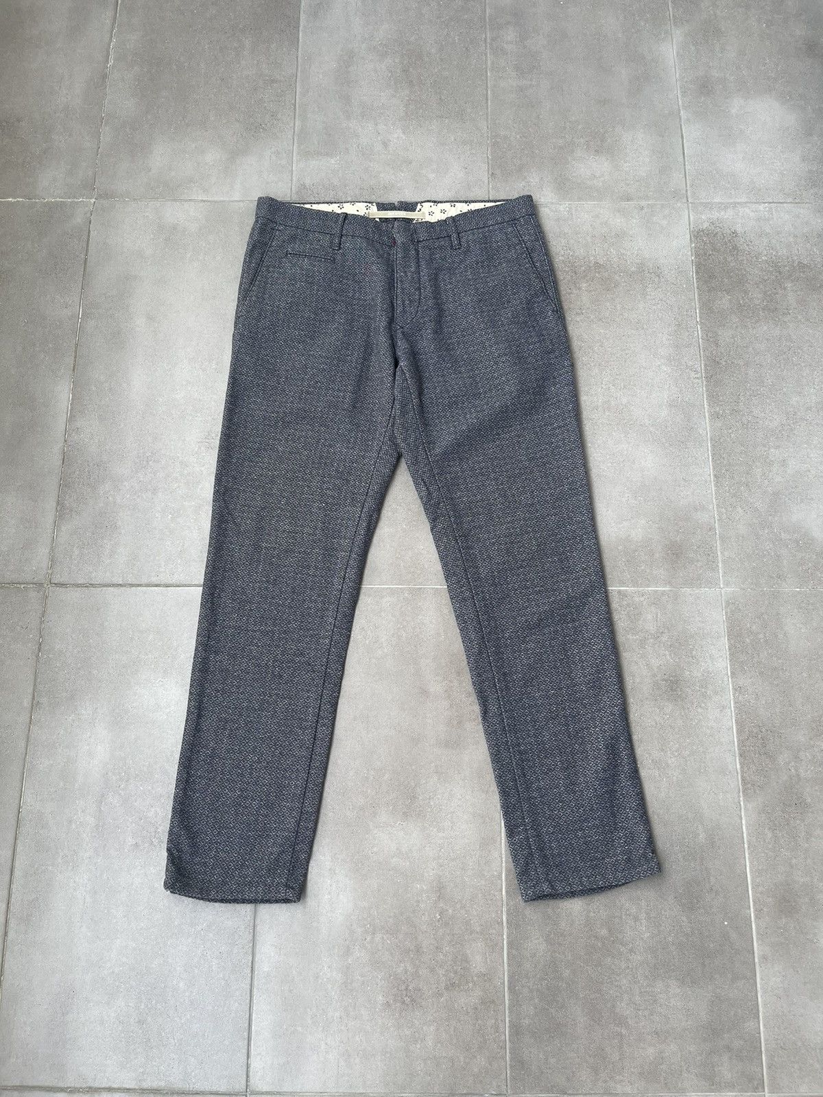 Incotex Incotex Formal Casual Grey White Wool Casual Pants Size US 34 / EU 50 - 2 Thumbnail