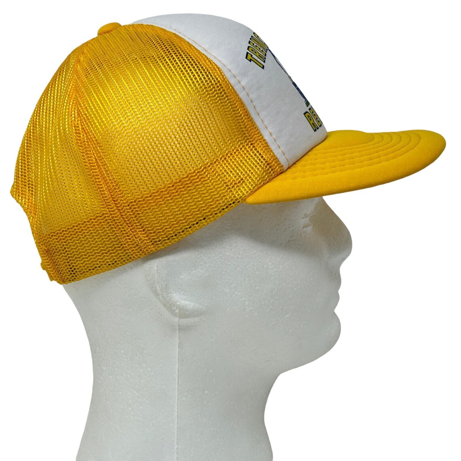 Vintage Vintage 80s Trench Plate Rental Co Trucker Hat Cap Yellow Size ONE SIZE - 8 Thumbnail
