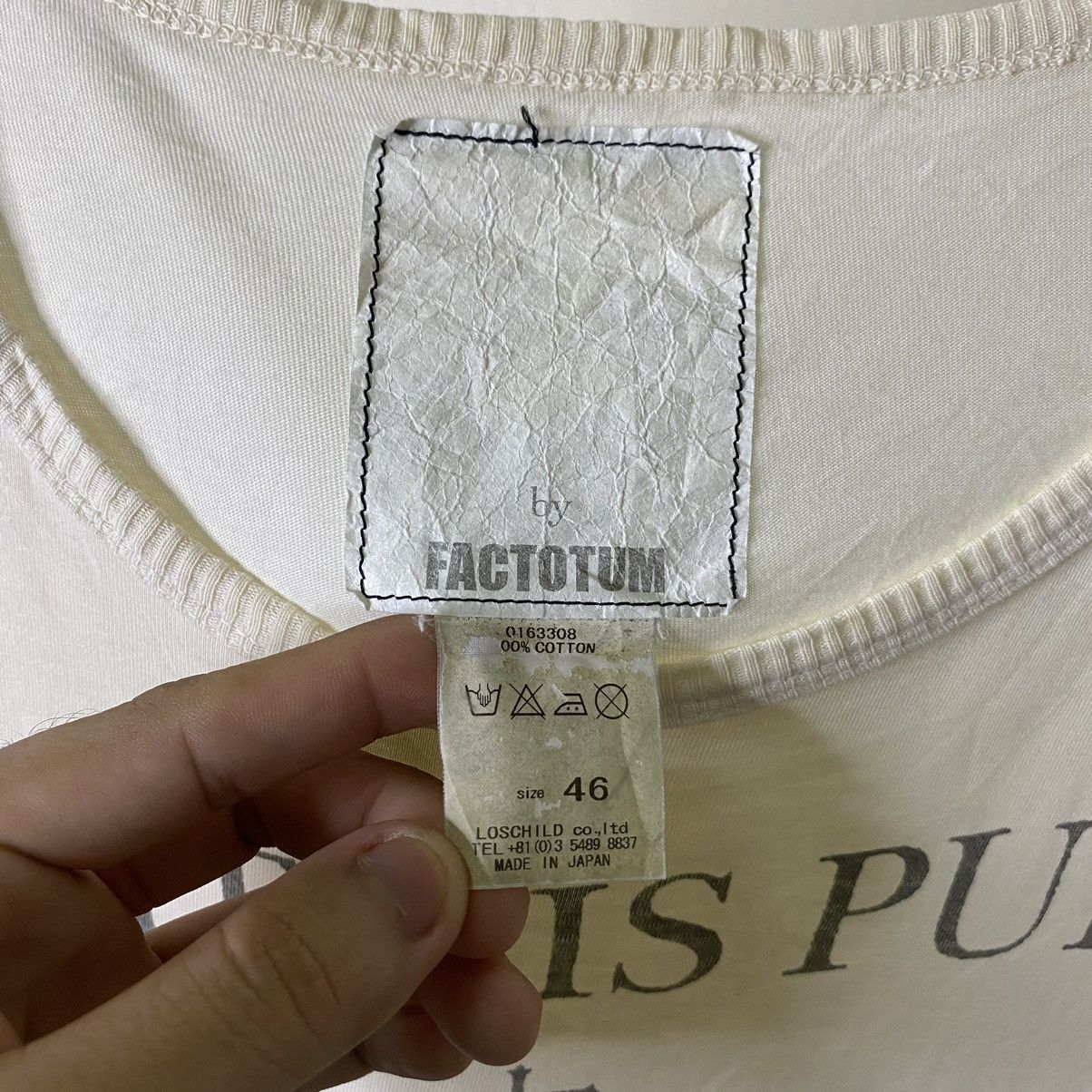FACTOTUM Factotum White Is Pure Tee Size US S / EU 44-46 / 1 - 3 Thumbnail