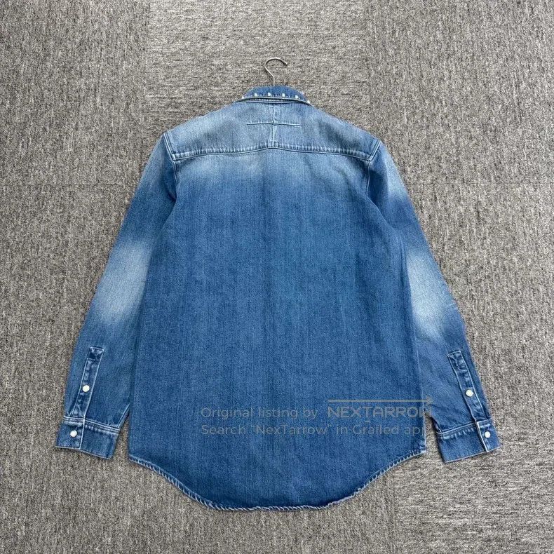 Givenchy Givenchy Washed Distressed Rivet Denim Shirt Size US L / EU 52-54 / 3 - 5 Thumbnail