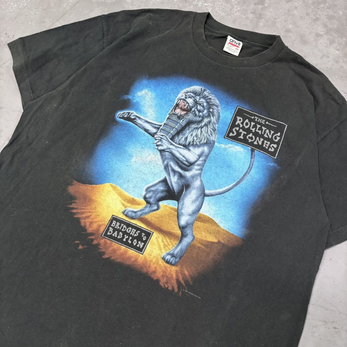 Band Tees × The Rolling Stones × Vintage Vintage The Rolling Stones Shirt 2XL 90s Bridges To Babylon Size US XXL / EU 58 / 5 - 2 Thumbnail
