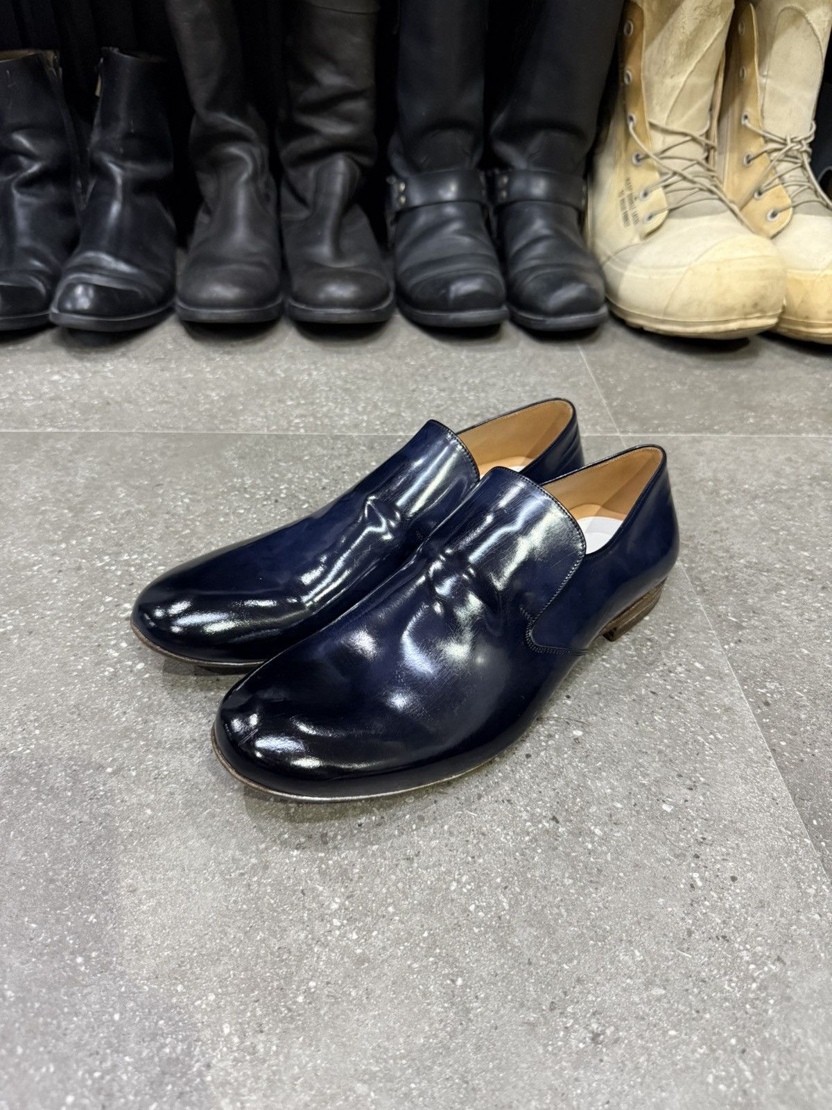 Maison Margiela Maison Margiela Blue Leather Slip On Size US 10 / IT 40 - 6 Thumbnail