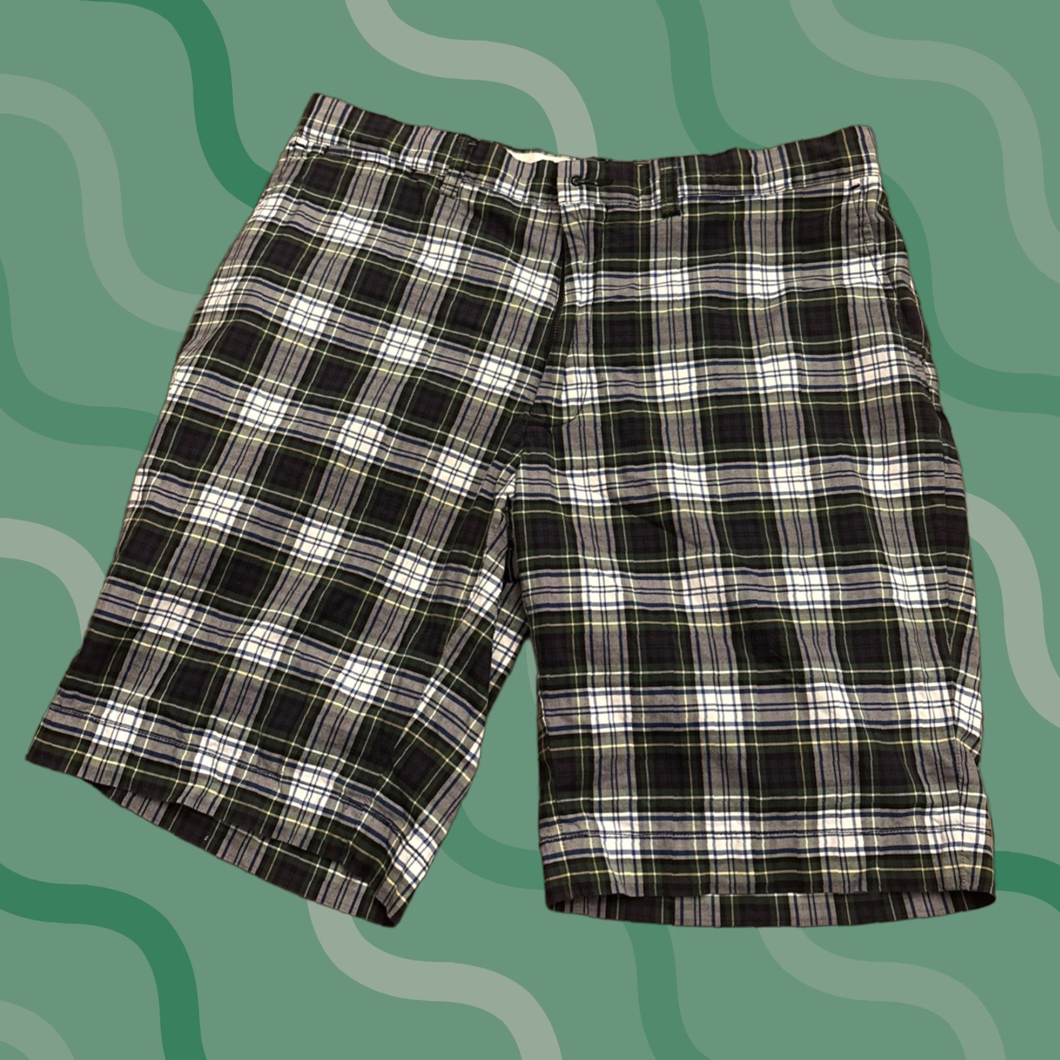 Polo Ralph Lauren VINTAGE Polo Ralph Lauren Shorts Mens 35 Bermuda Plaid Blue Golf Gordon Tartan Griswold Size US S / EU 44-46 / 1 - 1 Thumbnail