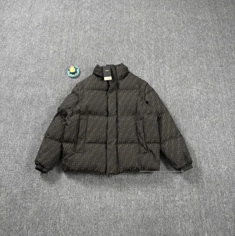 Fendi Fendi Brown Polyester Men's Puffer Jacket . Size US L / EU 52-54 / 3 - 1 Thumbnail