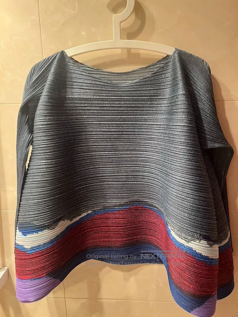 Issey Miyake Issey Miyake Horizontal stripe top Size L / US 10 / IT 46 - 1 Thumbnail