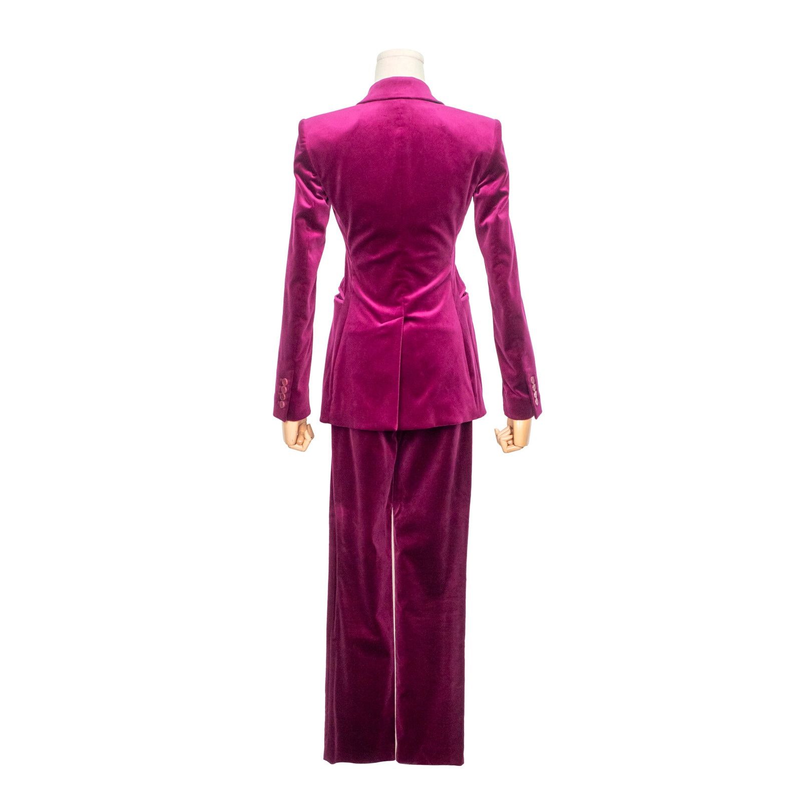 Theory Theory Fuchsia Velvet Slim Fit Pant Suit Size 25" / US 0 / IT 36 - 2 Thumbnail