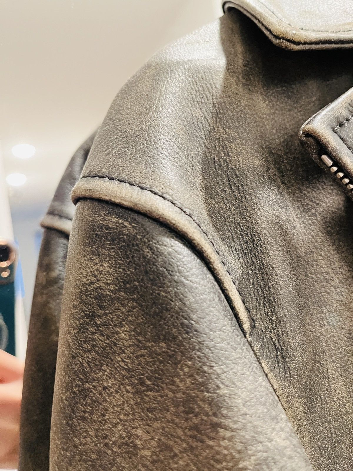 Acne Studios Acne Studios Faded-Effect leather jacket-black Size XS / US 0-2 / IT 36-38 - 10 Thumbnail