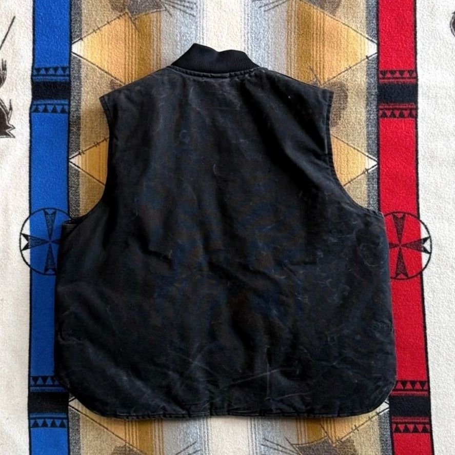 Carhartt VINTAGE Carhartt Vest Mens 2XL Black Workwear Quilt Lined Canvas Outdoor Size US XXL / EU 58 / 5 - 2 Thumbnail