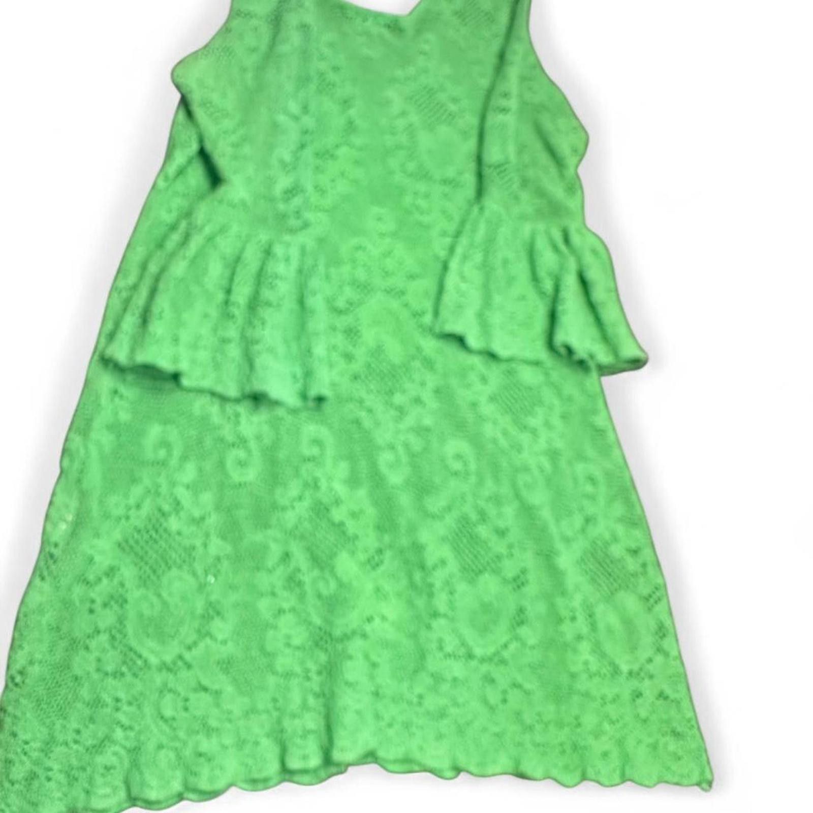 Other Green lace bell sleeve mini dress #festivalvibes Size L / US 10 / IT 46 - 3 Thumbnail