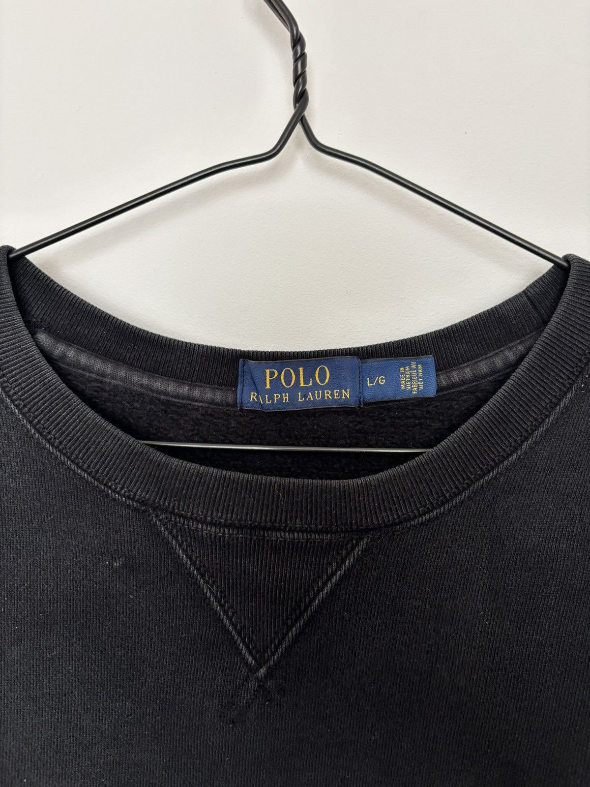 Polo Ralph Lauren Polo Ralph Lauren Black Crewneck Sweatshirt Red Pony Size US M / EU 48-50 / 2 - 2 Thumbnail