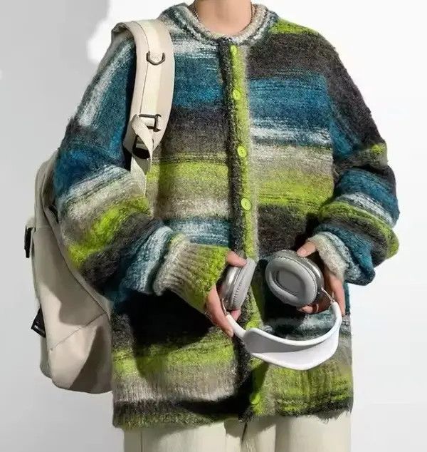 Japanese Brand Kurihara x Misa Striped Sweater Casual Cardigan Size US XL / EU 56 / 4 - 4 Thumbnail