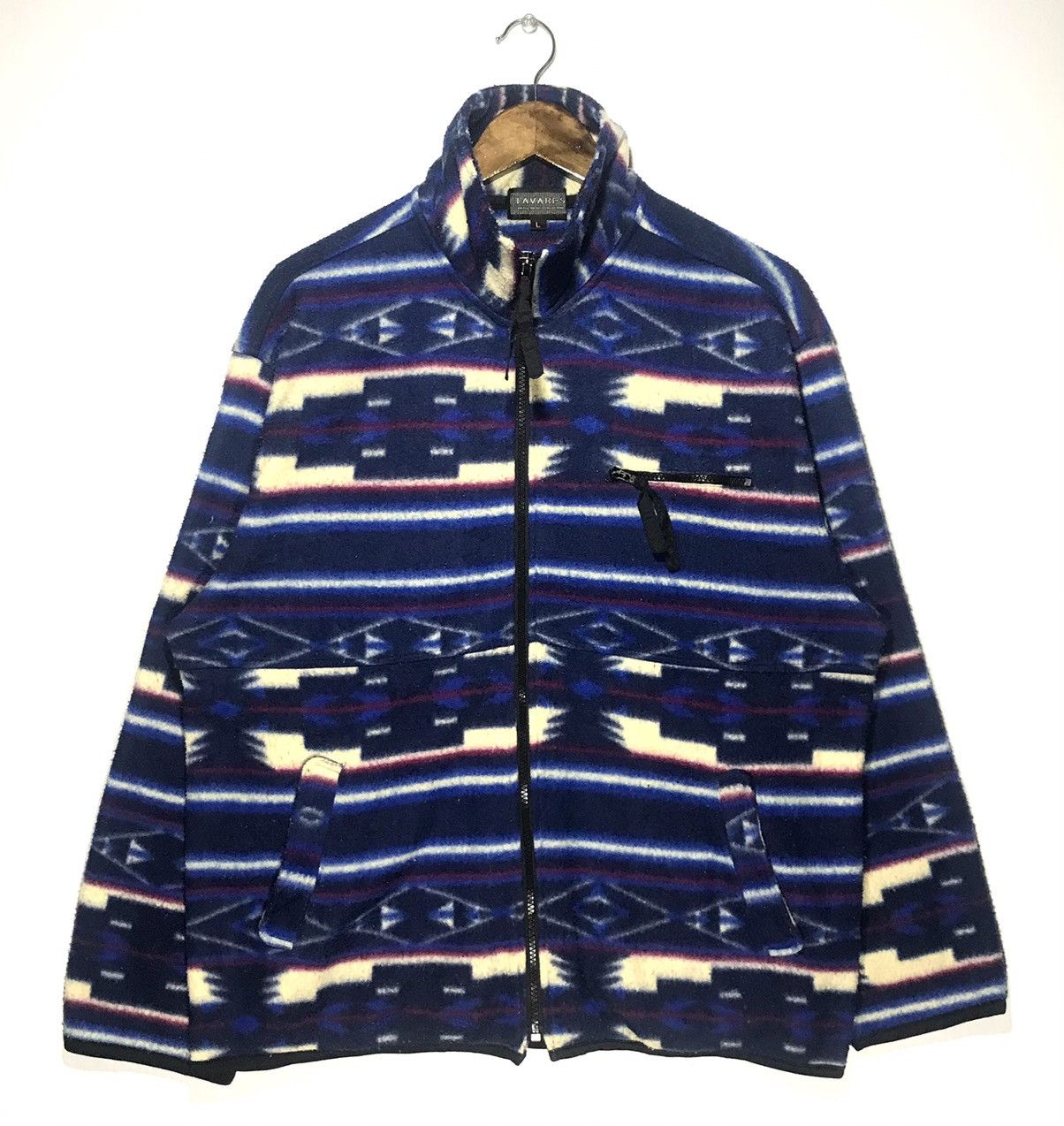 Japanese Brand × Native Vintage Tavares Aztec Navajo Fleece Zipper Size US L / EU 52-54 / 3 - 1 Thumbnail