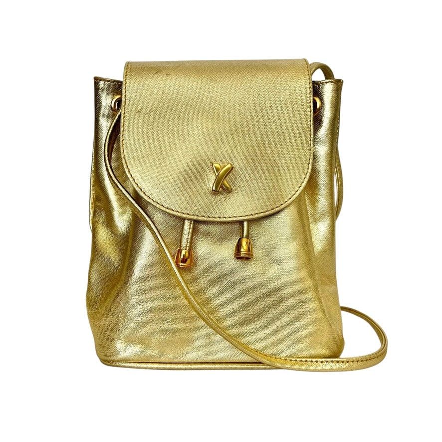 Paloma Picasso × Vintage Paloma Picasso Gold Italian Leather Drawstring Bucket Bag Size ONE SIZE - 1 Thumbnail
