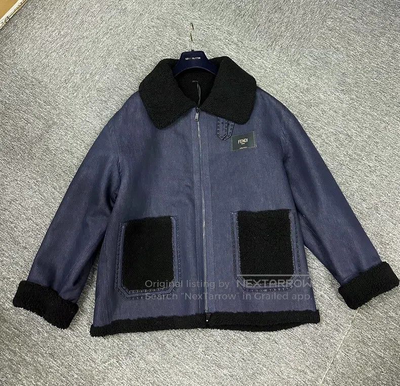 Fendi Fendi Fur Trimmed Denim Jacket, Fur and Leather Integratio Size US M / EU 48-50 / 2 - 2 Thumbnail