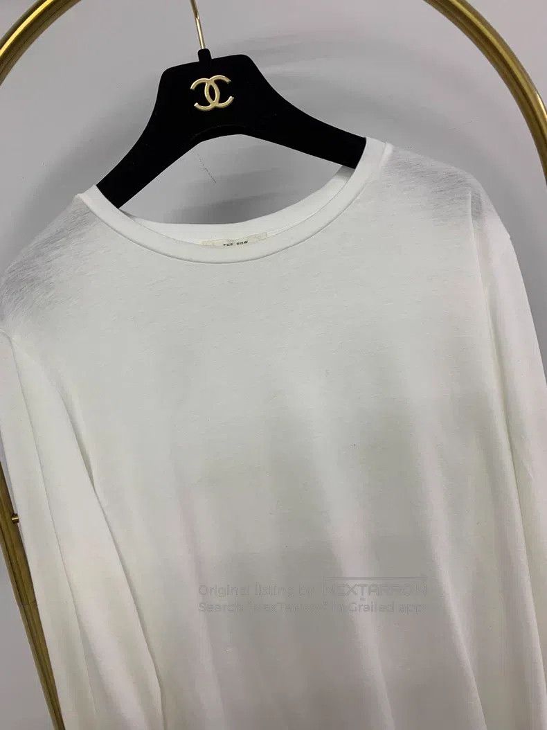 The Row The Row White Long Sleeve Top Size XS / US 0-2 / IT 36-38 - 2 Thumbnail