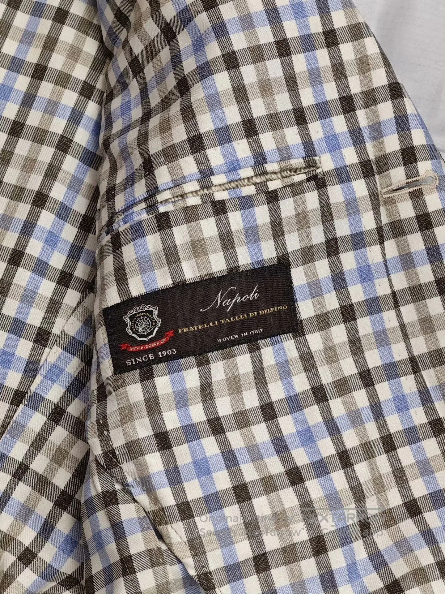 Lubiam Italian Wool Checkered Blazer. Size US S / EU 44-46 / 1 - 8 Thumbnail