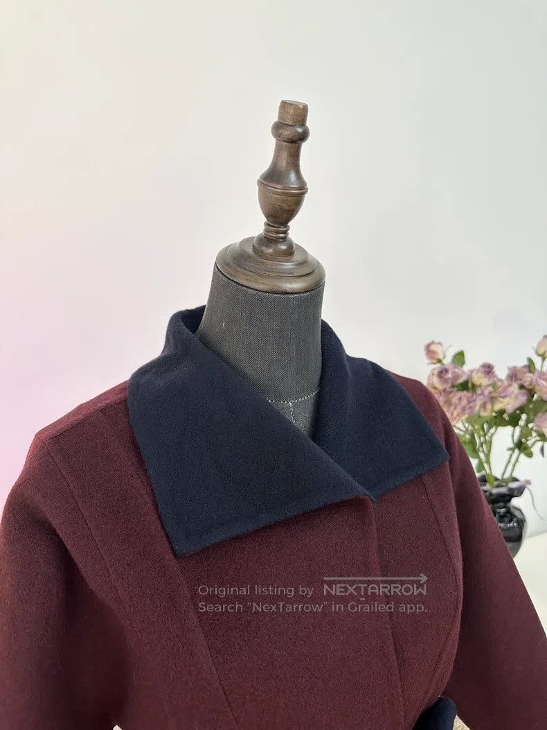 Hermes Hermes Double-Faced Cashmere Belted Coat, Burgundy Size S / US 4 / IT 40 - 5 Thumbnail