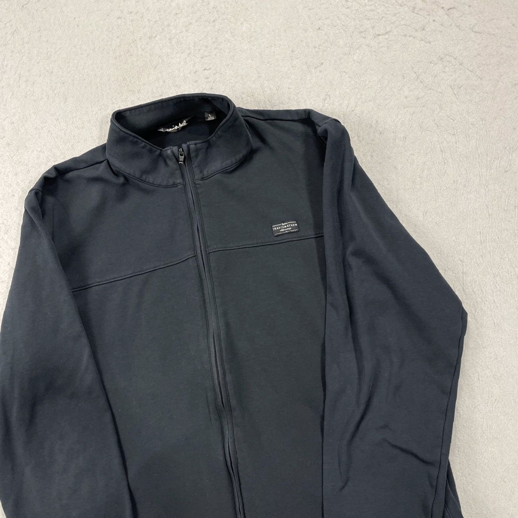 TravisMathew Travis Mathew Jacket Mens L Black Full Zip Sports Golf Solid TM Size US L / EU 52-54 / 3 - 3 Thumbnail