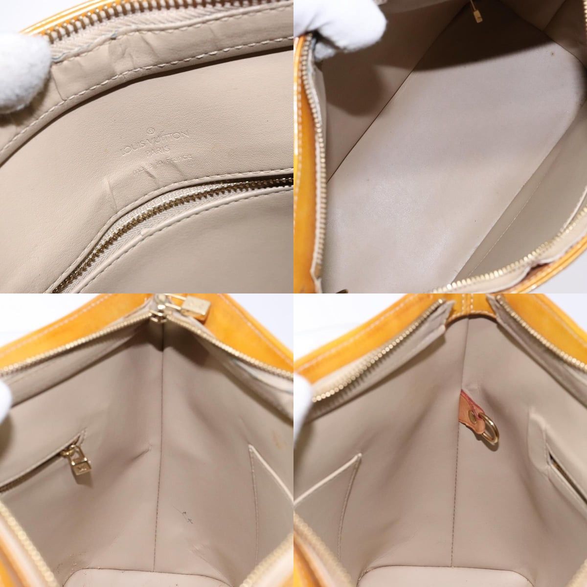 Louis Vuitton LOUIS VUITTON Monogram Vernis Houston Hand Bag Beige M91004 Size ONE SIZE - 12 Thumbnail