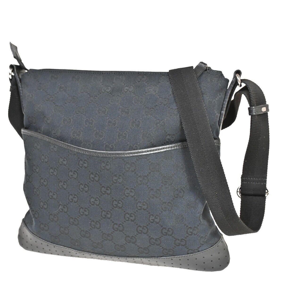Gucci Black Canvas Shoulder Bag (Pre-Owned) Size ONE SIZE - 1 Thumbnail