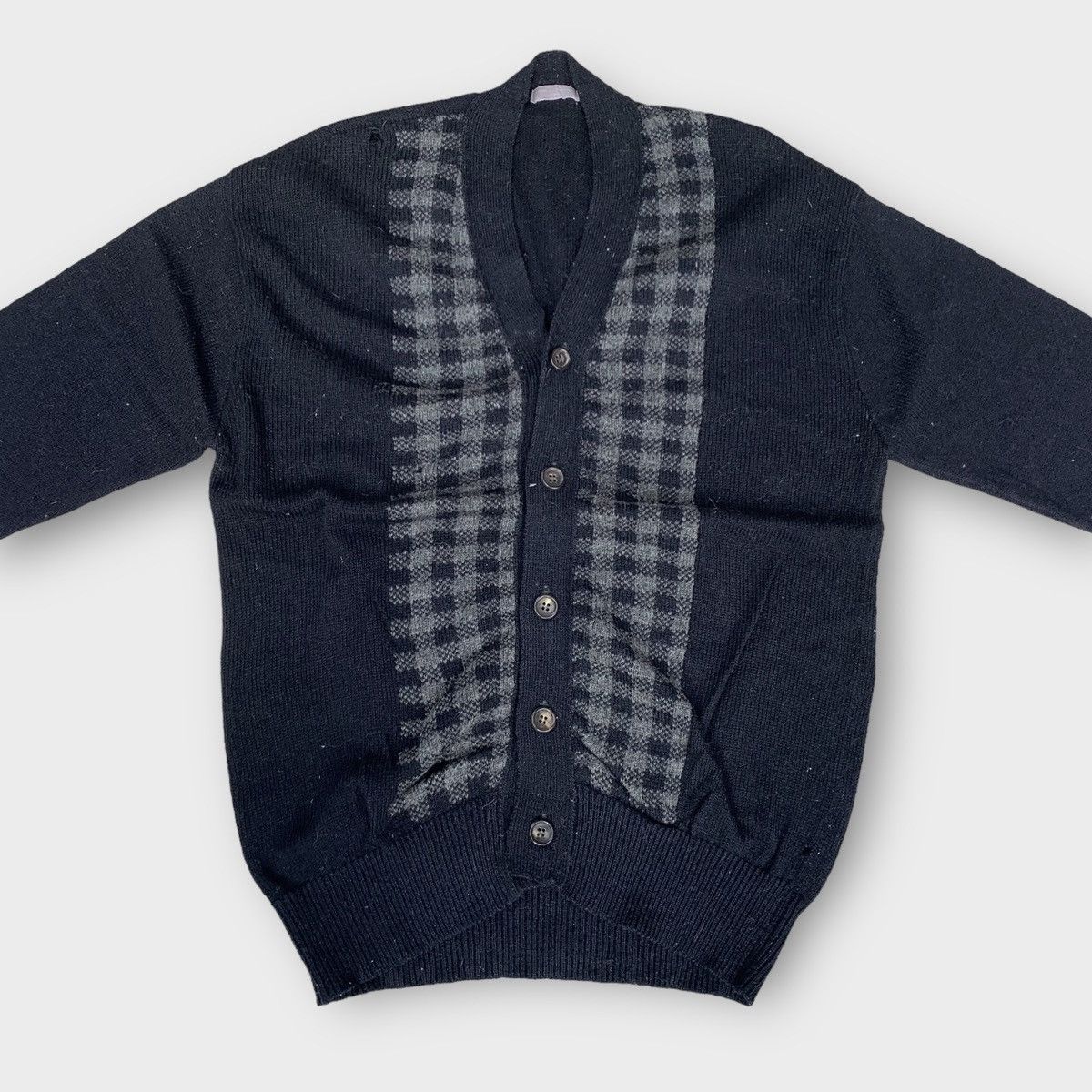 90's　old comme des garcons cardigan Rare! Vintage Distressed 90s Comme Des Garcons Wool Cardigan