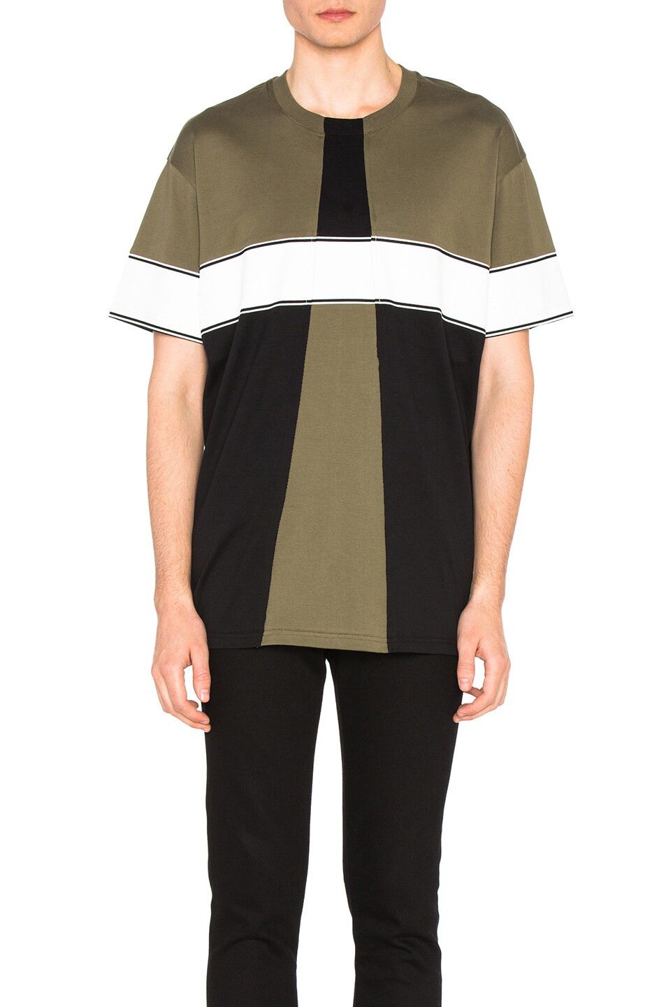 Givenchy Khaki Colourblock Oversized T-Shirt Size US S / EU 44-46 / 1 - 2 Thumbnail