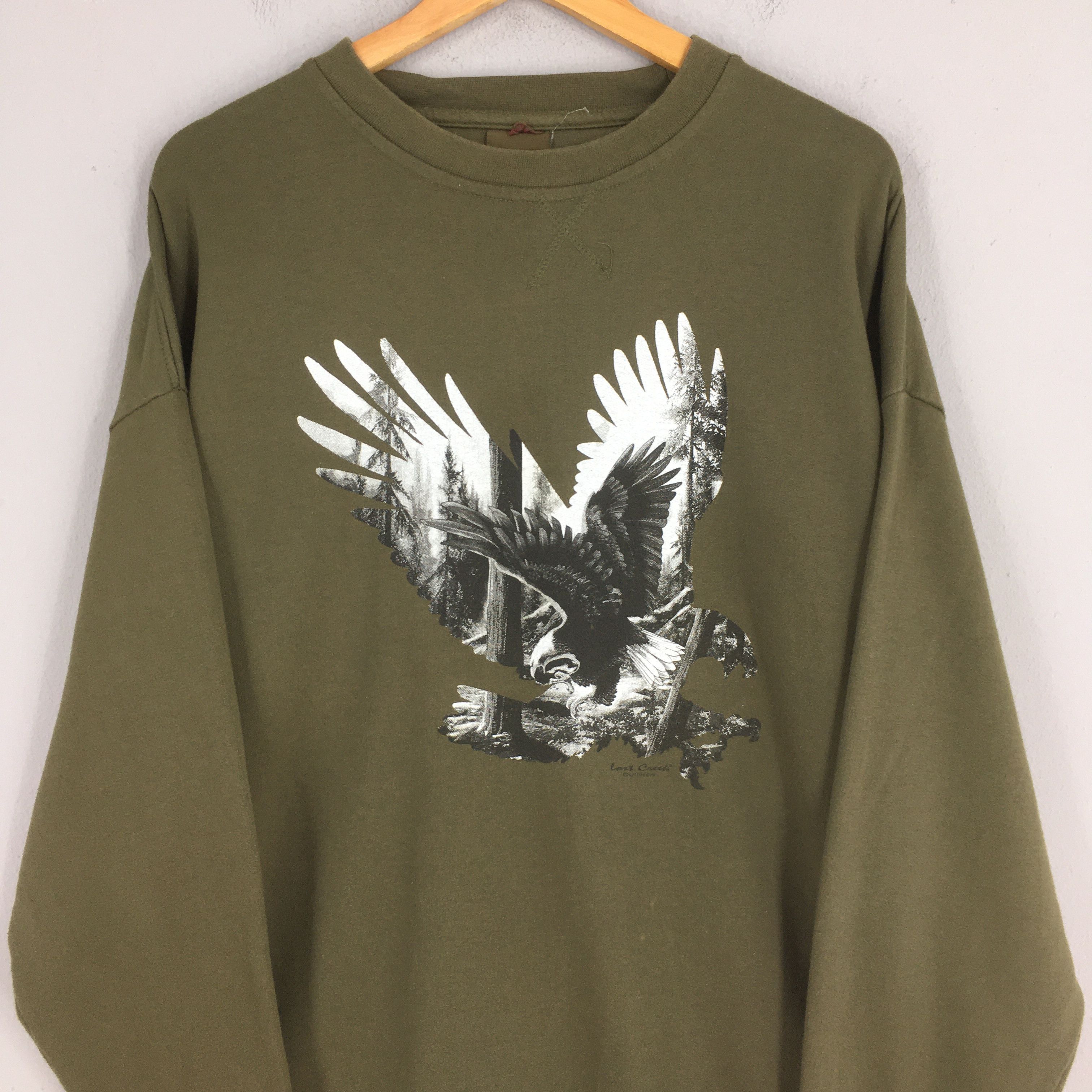 Vintage Vintage Lost Creek Eagle Green Sweatshirt 2XLarge Size US XXL / EU 58 / 5 - 2 Thumbnail