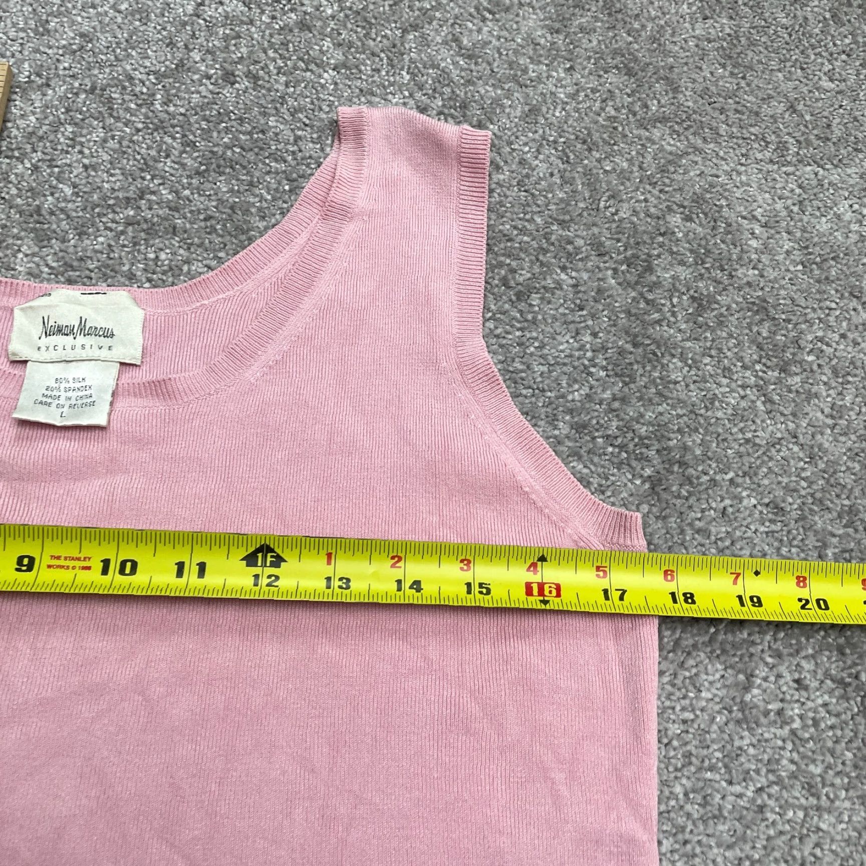 Neiman Marcus Neiman Marcus Vintage Tank Top Womens Large Pink Silk Blend Scoop Neck Sleeveless Basic Knitted Comfort Casual Size L / US 10 / IT 46 - 7 Thumbnail