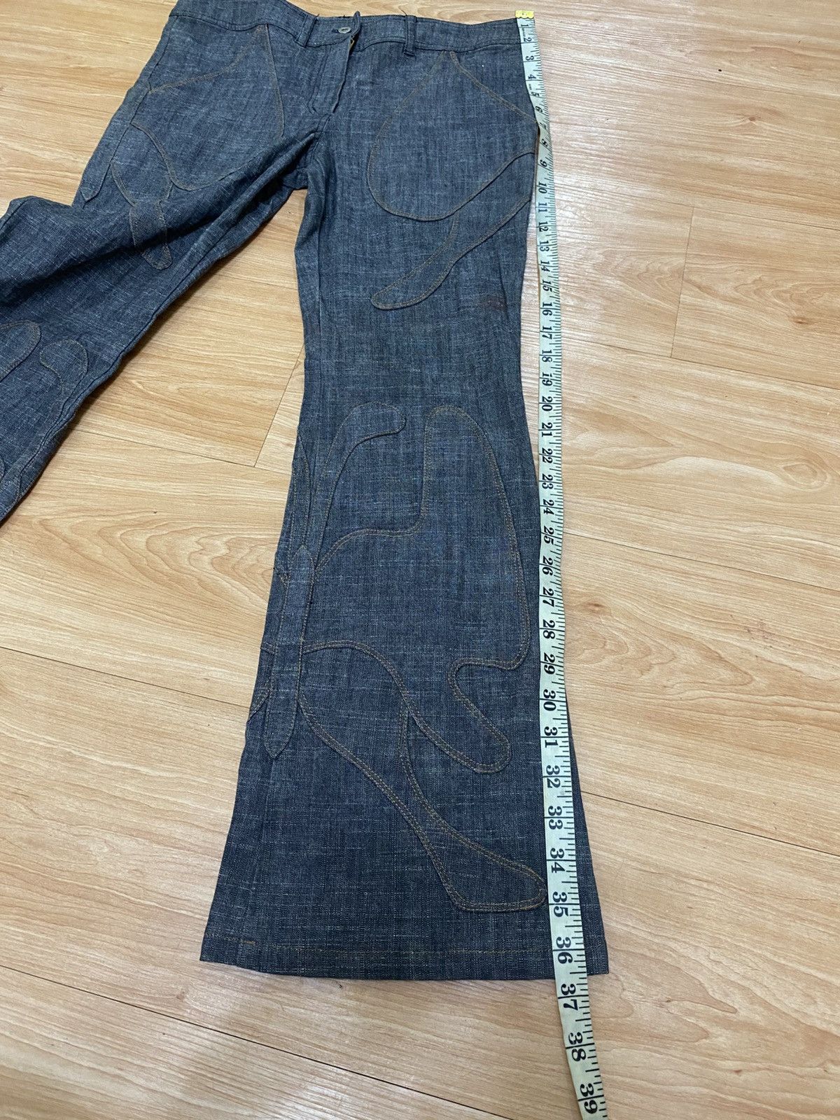 Japanese Brand LA TENDA WAXED BLACK BOOTCUT DENIM NICE DESIGN VERY RARE Size 31" - 17 Thumbnail
