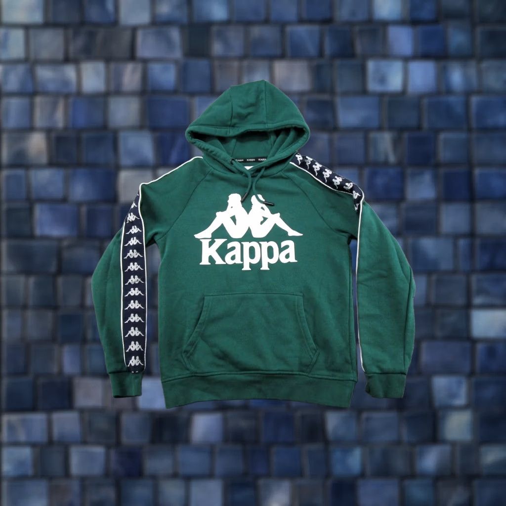 Kappa Kappa Hoodie Mens XS Green Pullover Sweatshirt Hooded Hip Hop Graphic Print Pockets Size US XS / EU 42 / 0 - 1 Thumbnail