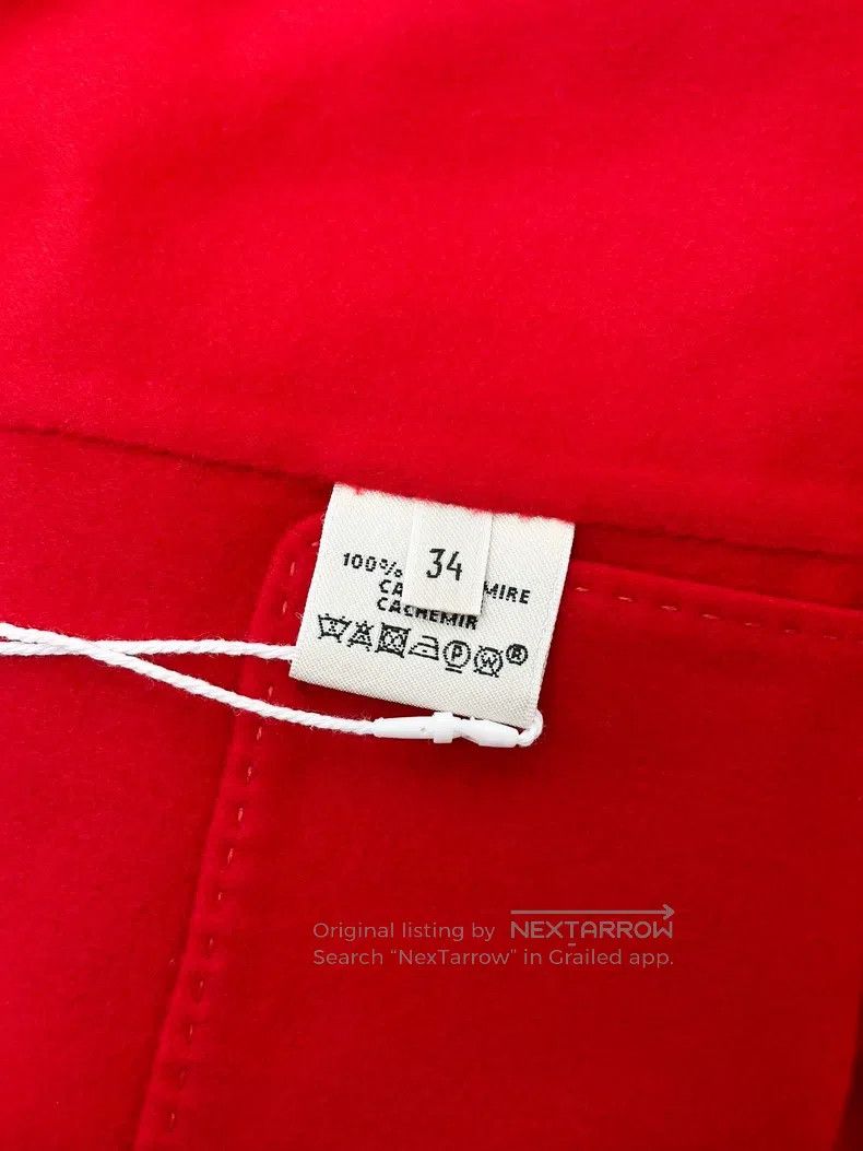 Hermes Hermes Red Pure Cashmere Coat Size XXS / US 00 / IT 34 - 4 Thumbnail