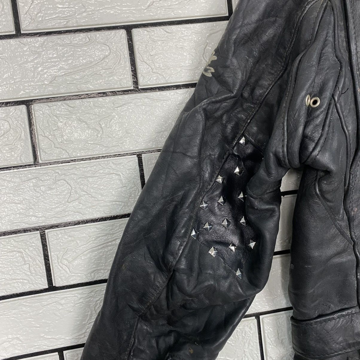 Schott 🔥VINTAGE LEATHER JACKET SCHOTT PERFECTO DOUBLE COLLAR PUNK Size US M / EU 48-50 / 2 - 12 Thumbnail
