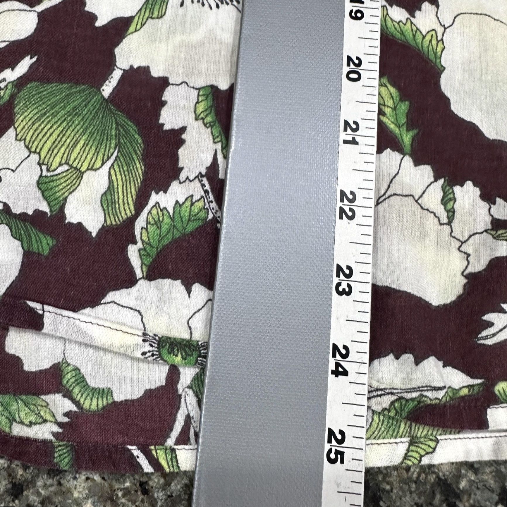 Vintage Sag Harbor Shirt Women XL Green Floral 100% Cotton Tunic Top Garden Casual Blouse Long Sleeve Button Henley Collarless Size XL / US 12-14 / IT 48-50 - 6 Thumbnail