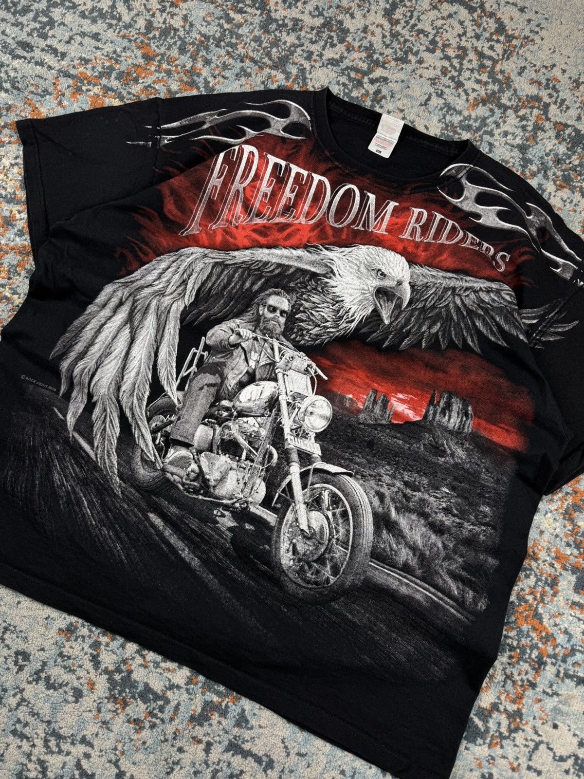 Vintage × West Coast Choppers Vintage Y2K Freedom riders Route 66 all over print tee Size US XXL / EU 58 / 5 - 5 Thumbnail