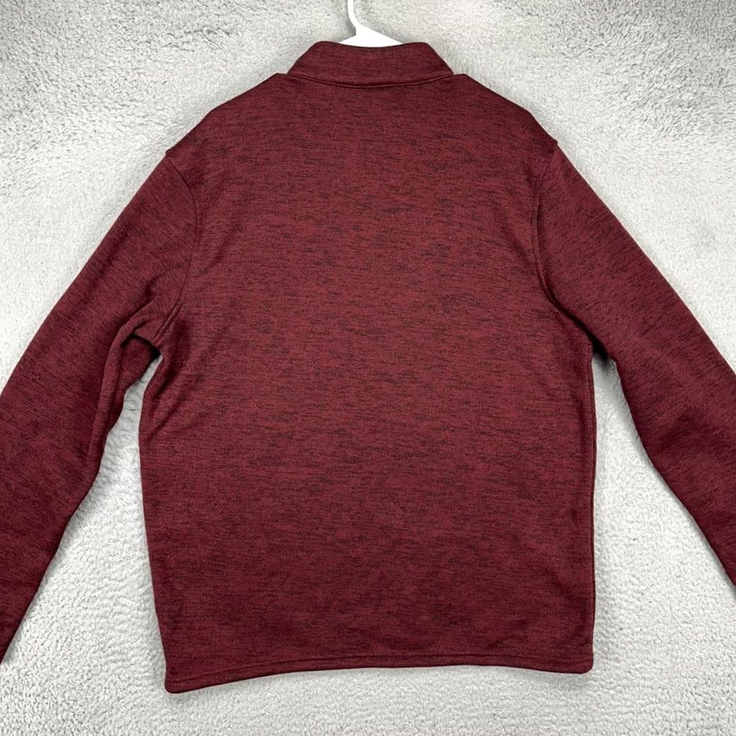 Apt. 9 VINTAGE? No. APT.9 Fleece Pullover Sweater Mens Large Maroon Quarter Zip 1/4 Zip Mock Neck Long Sleeve NEW Size US L / EU 52-54 / 3 - 3 Thumbnail