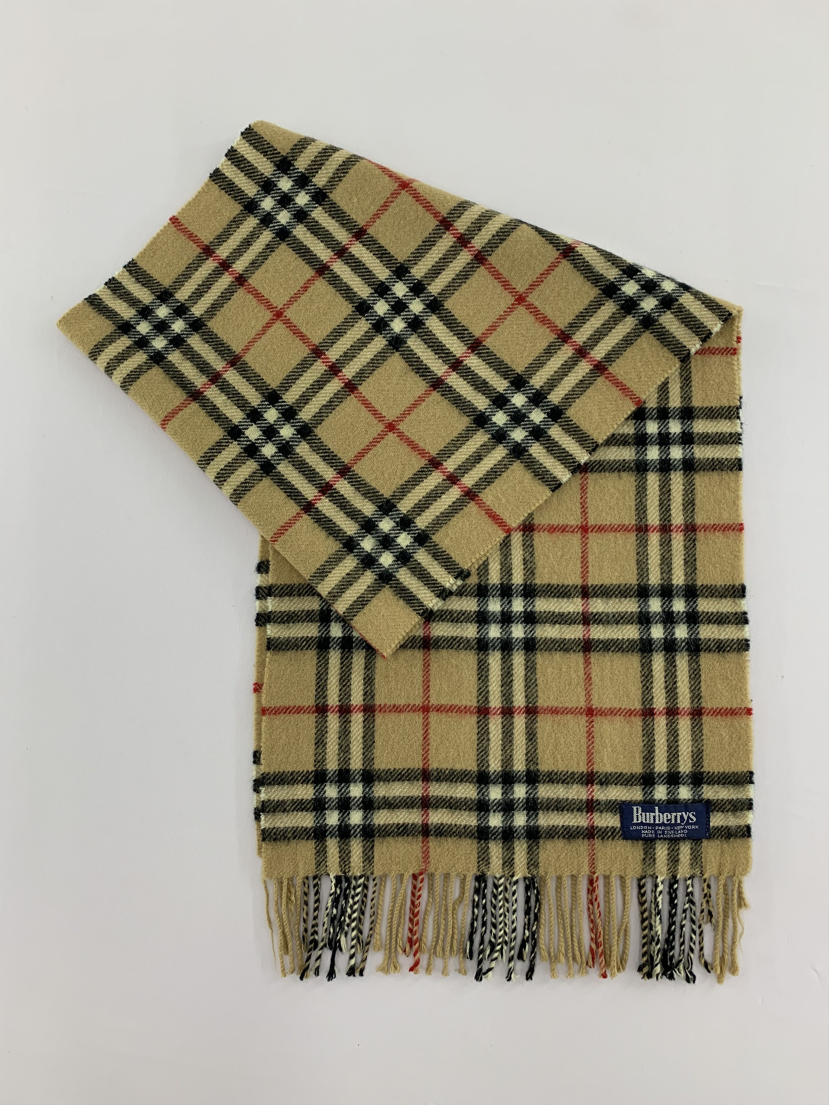 Burberry Vintage Burberrys Scarf Wool Muffler Neck Wrap BL4170 Size ONE SIZE - 2 Thumbnail
