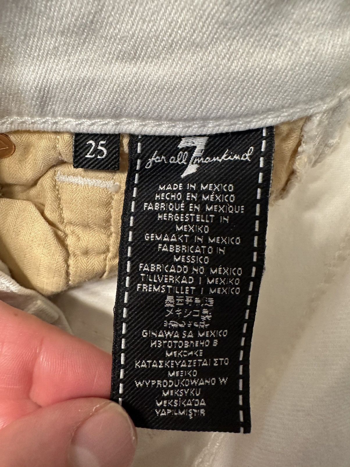 7 For All Mankind NWT 7 for All Mankind Skinny Ankle Braided White Jeans-24x27 Size 24" / US 00 / IT 34 - 10 Thumbnail