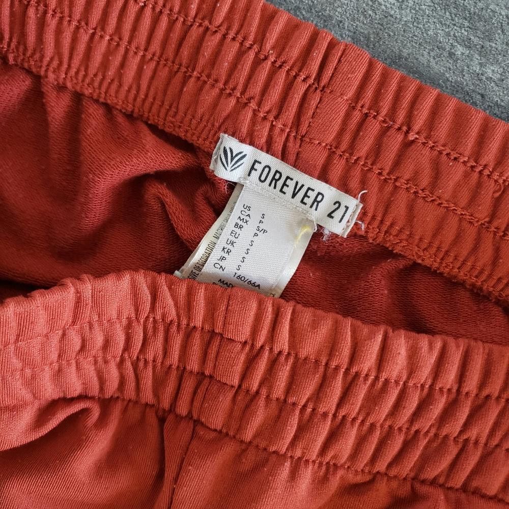 Forever 21 Rust White Detailed F21 Sweat Short Size 28" / US 6 / IT 42 - 5 Thumbnail