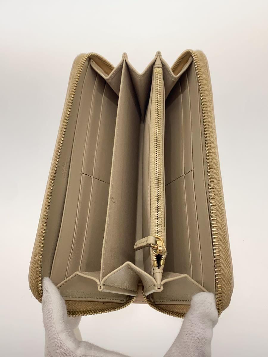 Fendi Fendi Leather Long Wallet Beige Size ONE SIZE - 4 Thumbnail