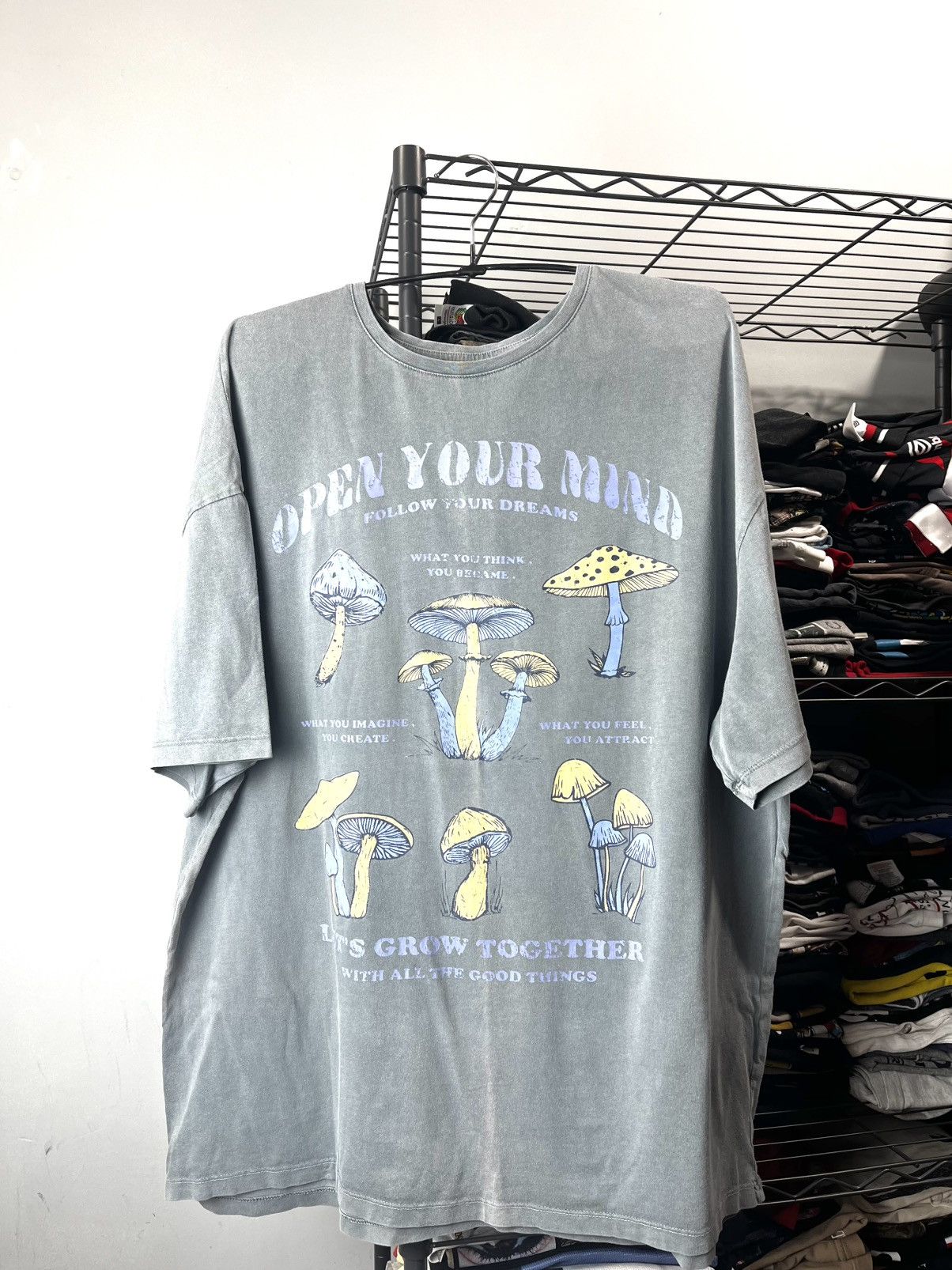 Band Tees 🍄 LSD Psychedelic Mushrooms T Shirt Open Your Mind Size US XL / EU 56 / 4 - 1 Thumbnail