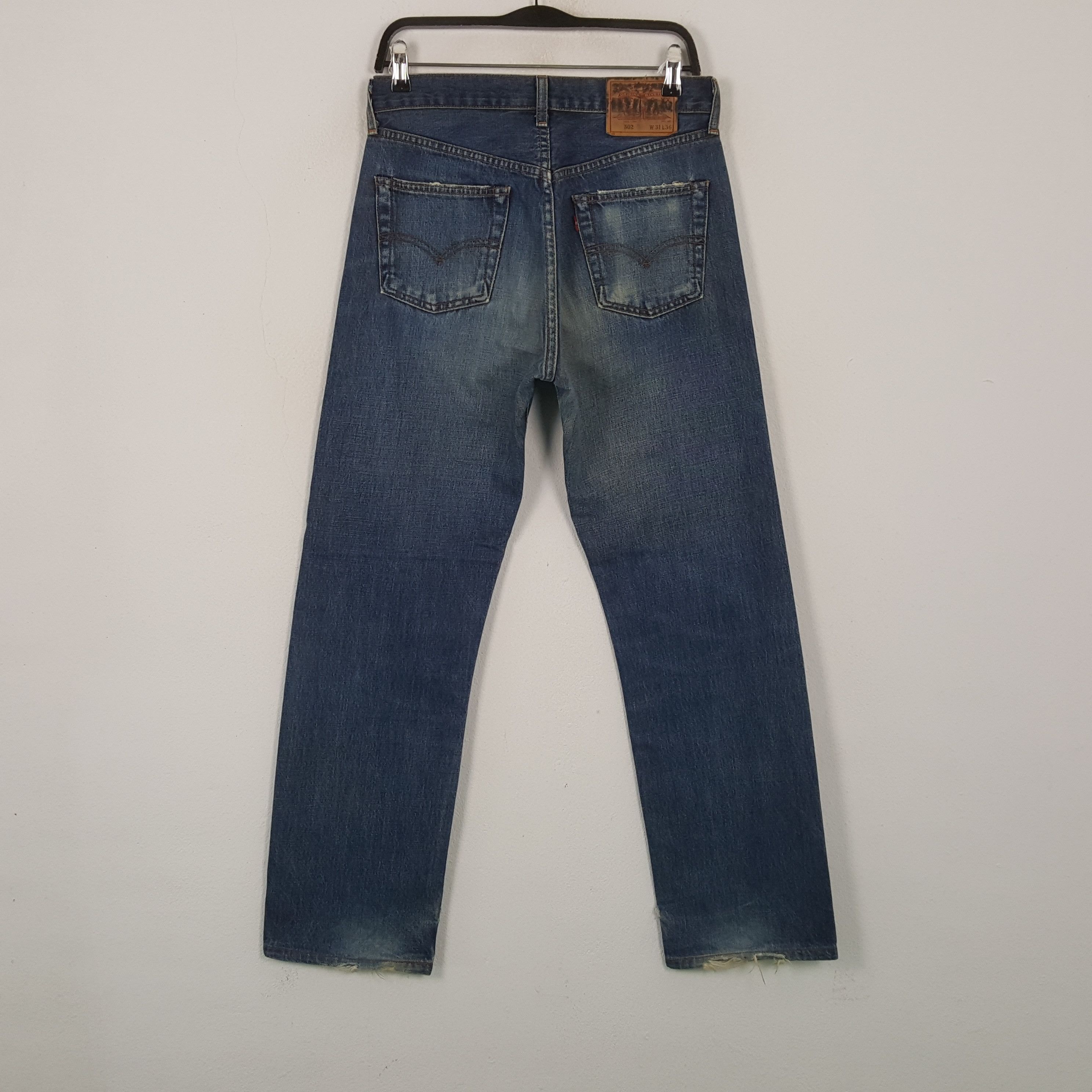 Levi's Levis 502 Big E Selvedge Streetwear Style Jeans RR13 Size US 29 - 4 Thumbnail