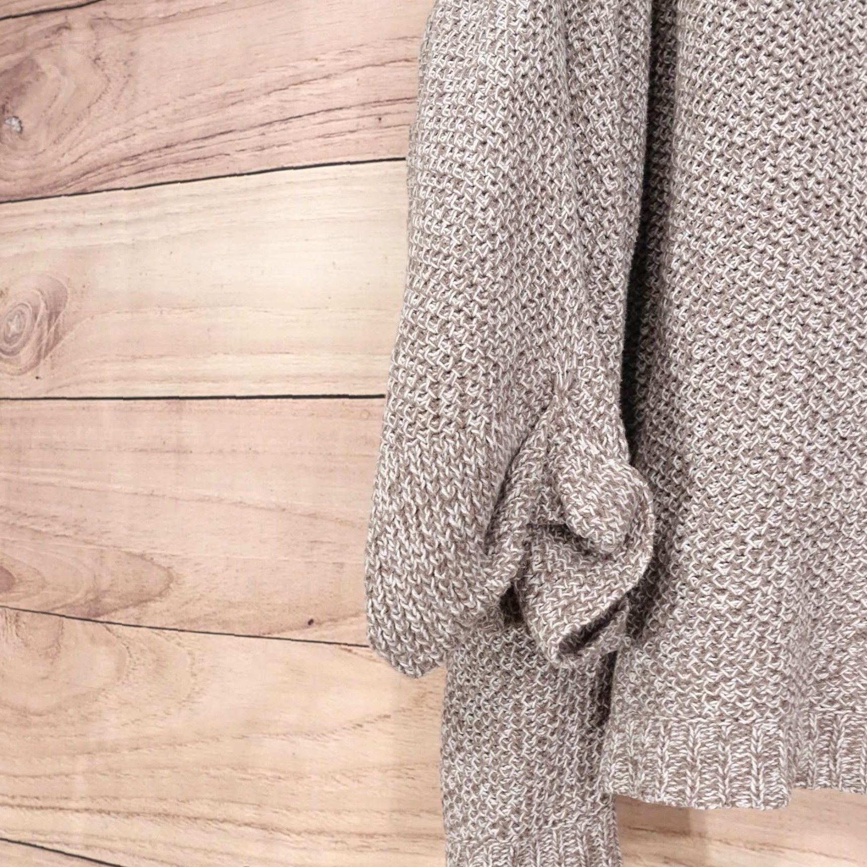 Express Express Womens Sweater M/L Beige Cowl Neck Oversized Dolman Sleeve Knit Pullover Size M / US 6-8 / IT 42-44 - 5 Thumbnail