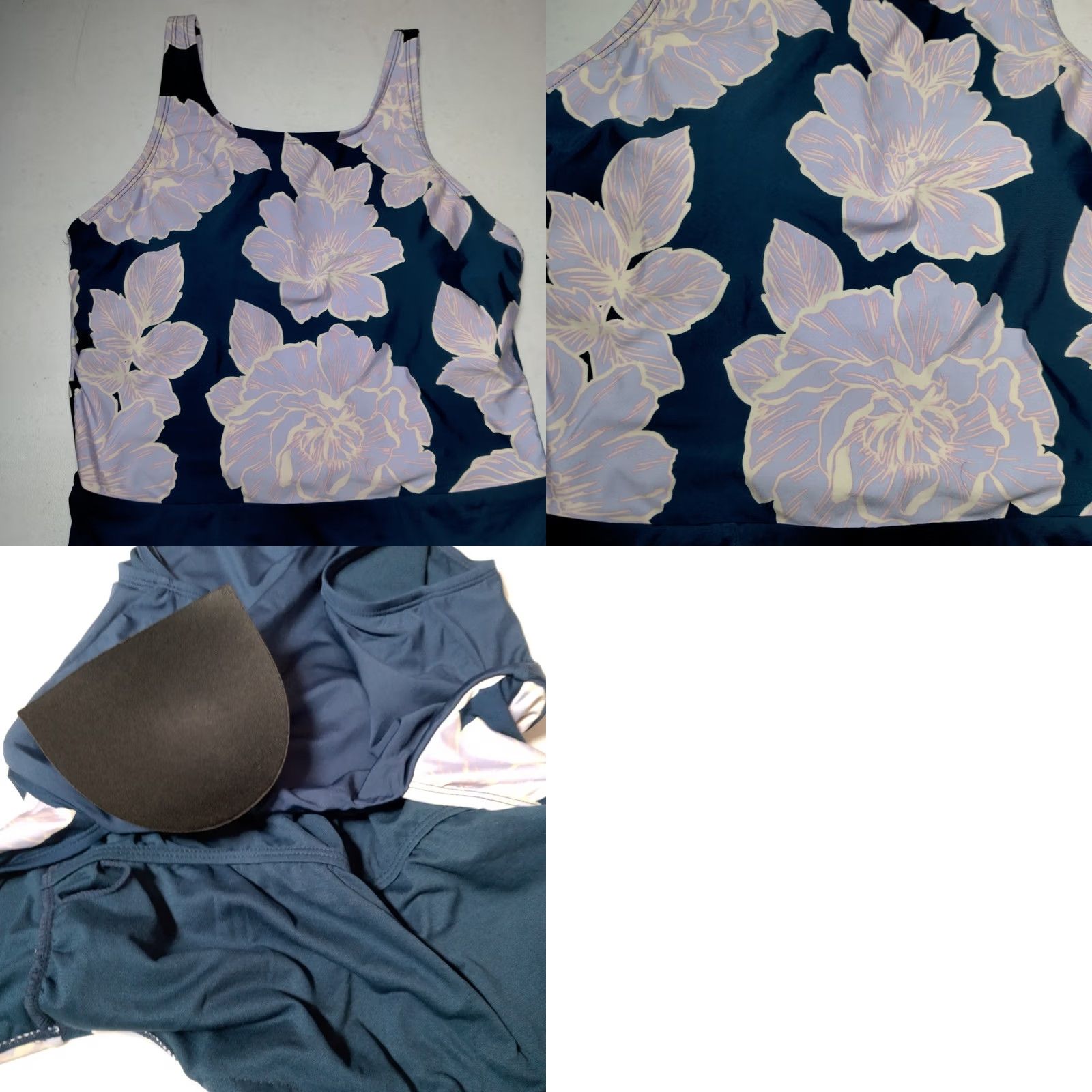 Catalina Catalina One Piece Bathing Suit Floral Tank Swim M Blue Purple Womens Size M / US 6-8 / IT 42-44 - 10 Thumbnail