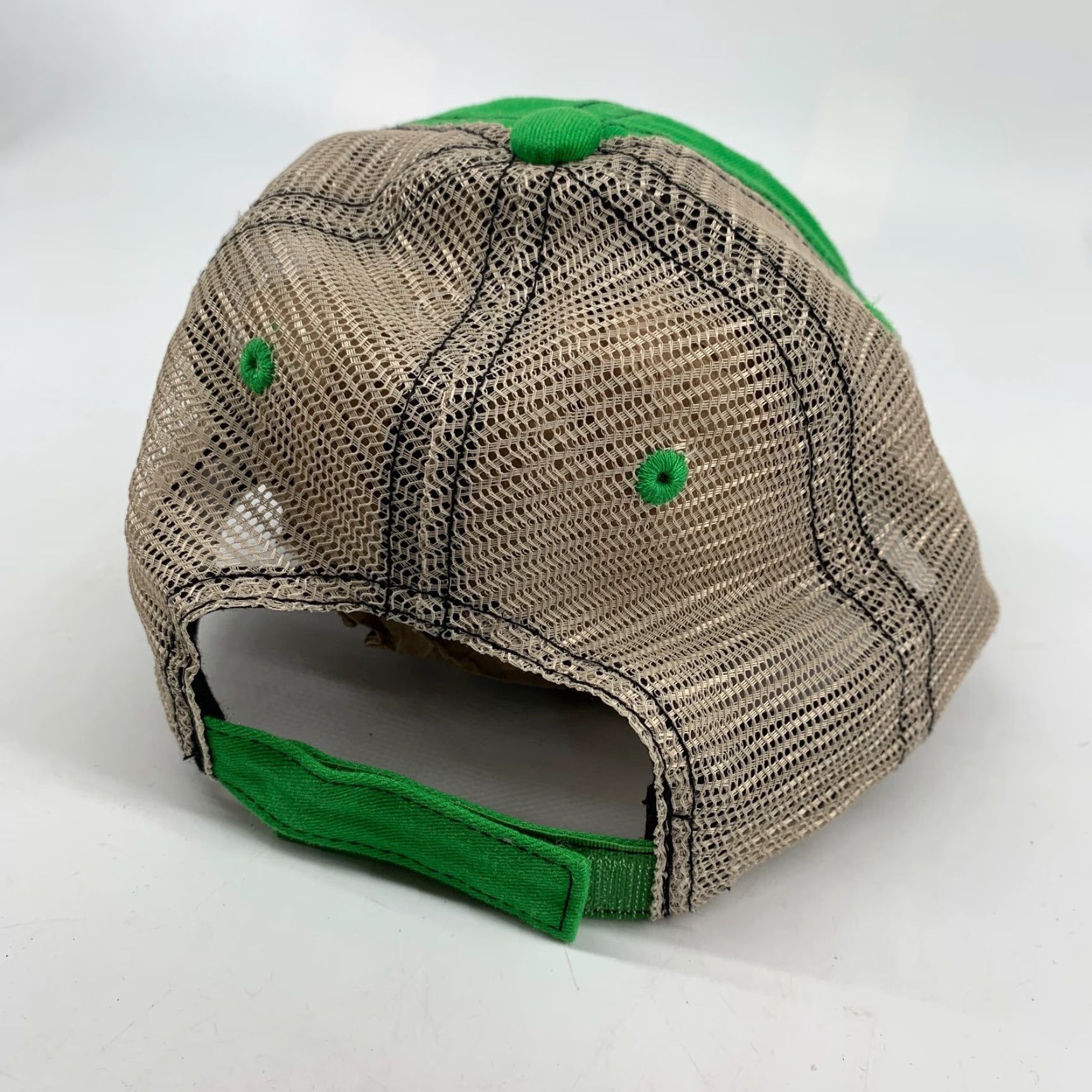 Vintage Rub Me For Luck Men's Green St. Patrick's Day Distressed Trucker Hat OS Size ONE SIZE - 3 Thumbnail
