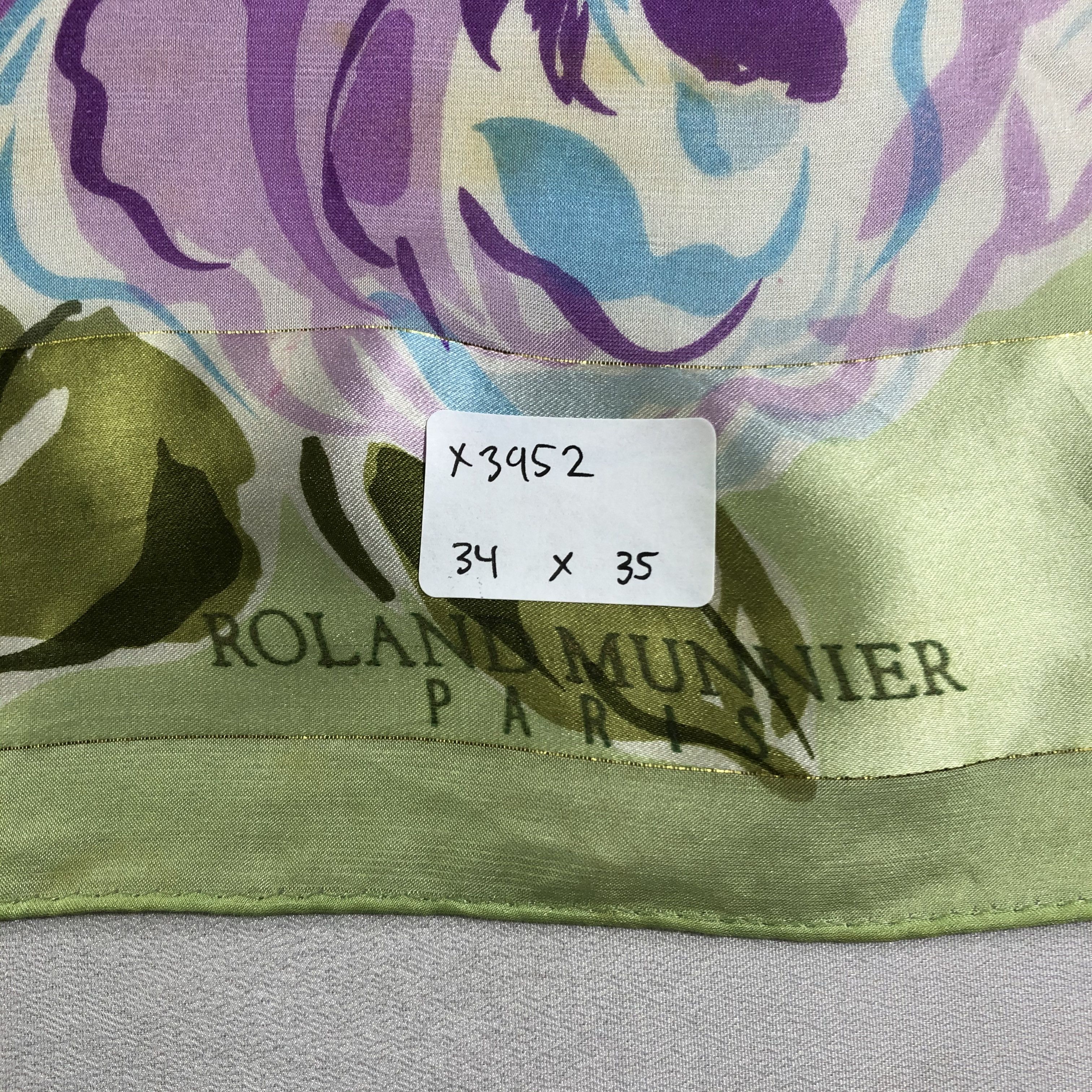 Vintage Vintage Roland Munnier Silk Scarf Size ONE SIZE - 11 Thumbnail